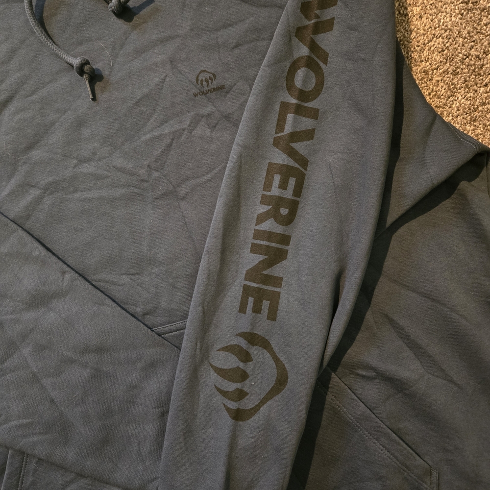 Wolverine Dark Blue Hoodie with Black Logo - Picture 2 of 5